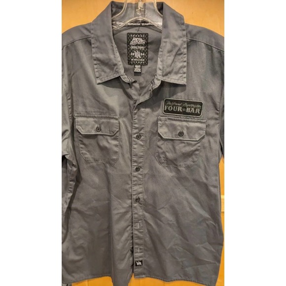 Hart and Huntington shirt mens gray button down short sleeve casual Medium‎ - Picture 1 of 3